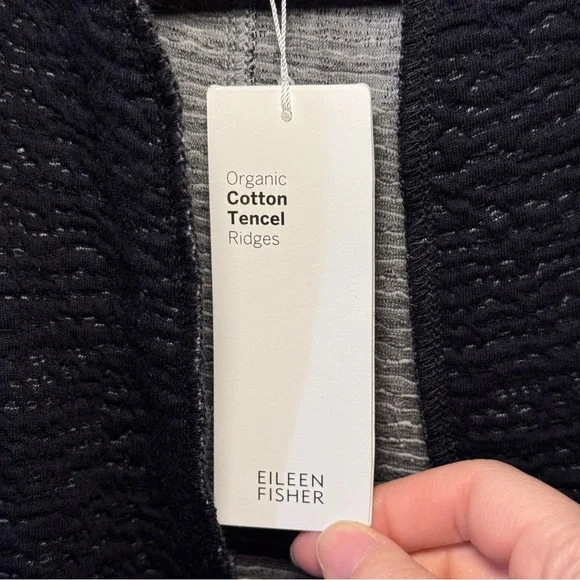 Eileen Fisher Cotton Tencel Ridges Cardigan Sweater - Picture 4 of 9